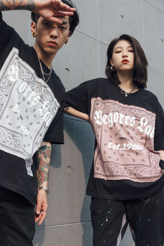 vegorrs Brand Loose Dark Hip Hop Couple T-Shirt Men
