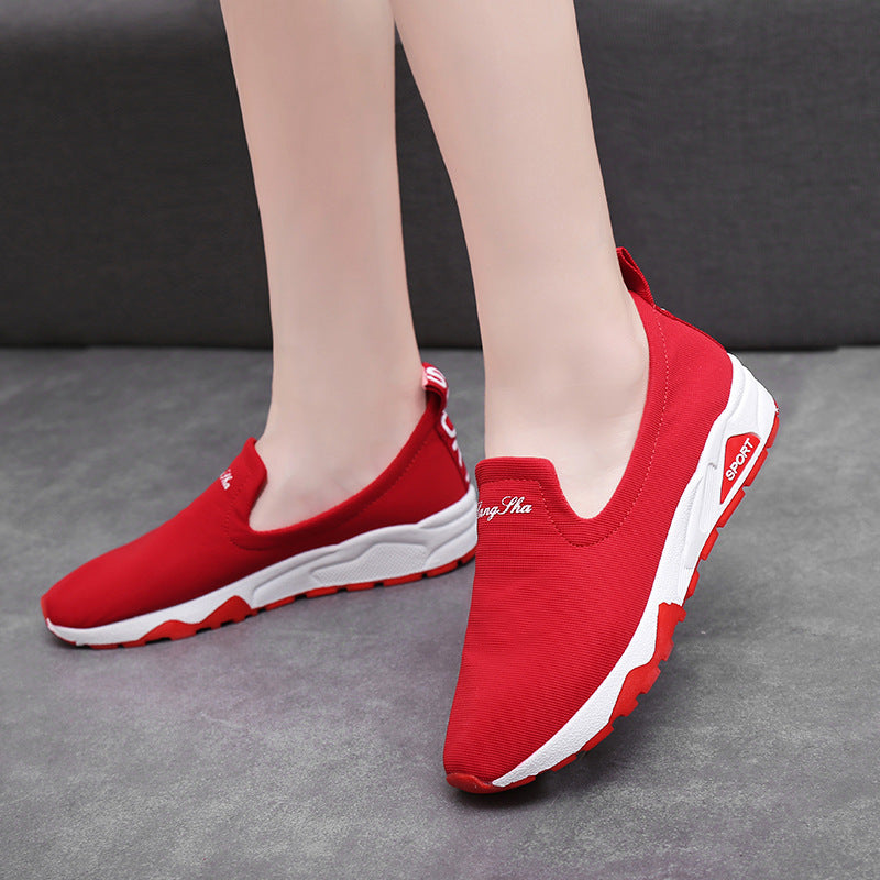 Women Canvas Comfortable High Heels Shoes
