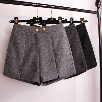High waist woolen cloth for casual wear