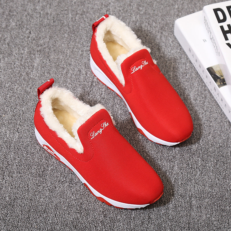 Women Canvas Comfortable High Heels Shoes