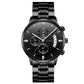Quartz Watches Waterproof Black Refined Steel Watches