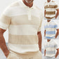 Mens Clothing Summer Lapel Sweater Short Sleeve