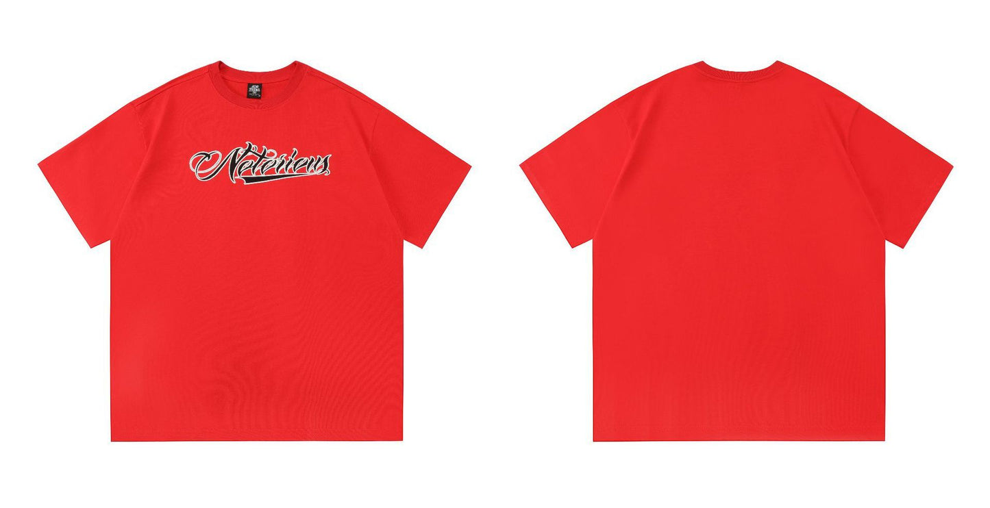 Affixed Cloth Embroidered Plus Size T shirt