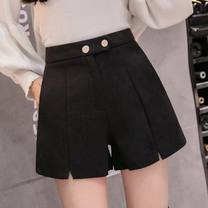 High waist woolen cloth for casual wear
