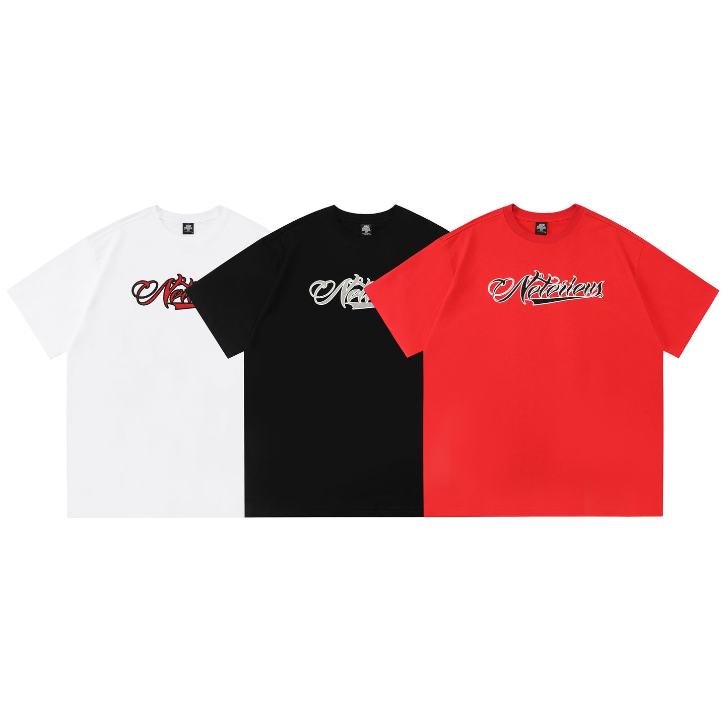 Affixed Cloth Embroidered Plus Size T shirt