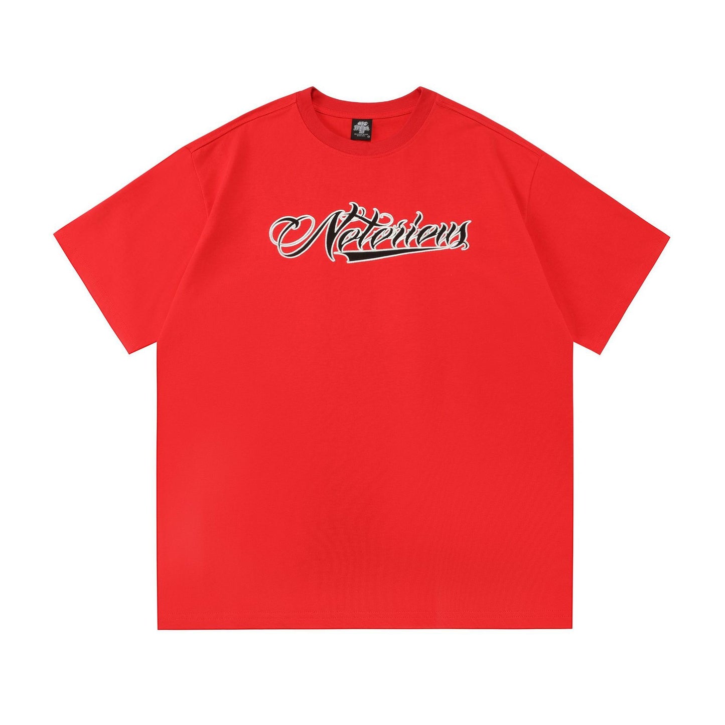 Affixed Cloth Embroidered Plus Size T shirt