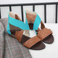 Bohemian Woven Belt Wedge Heel Women Sandals